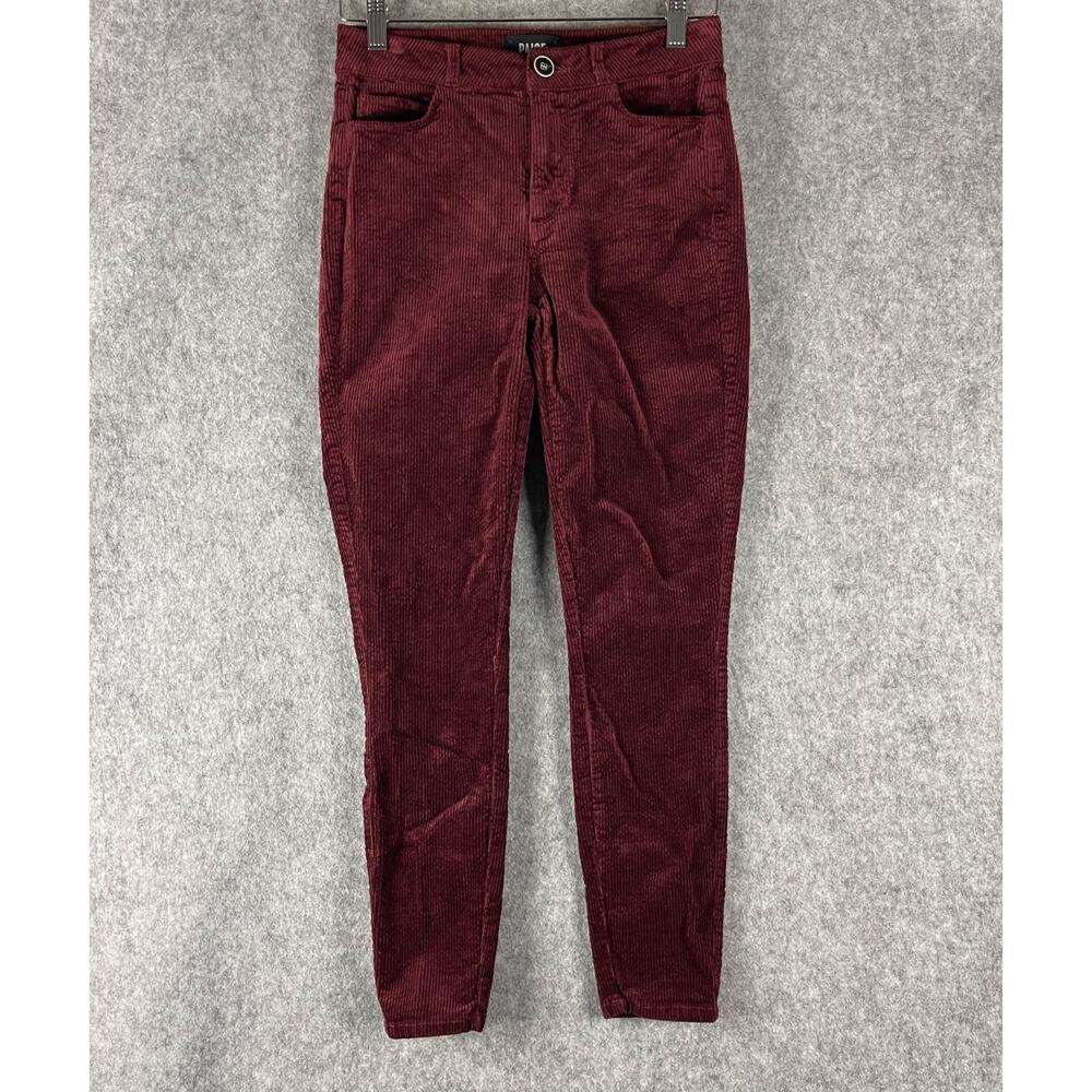 Paige Hoxton Ankle Corduroy Pants Womens 25 Burgundy Stretch Skinny Casual